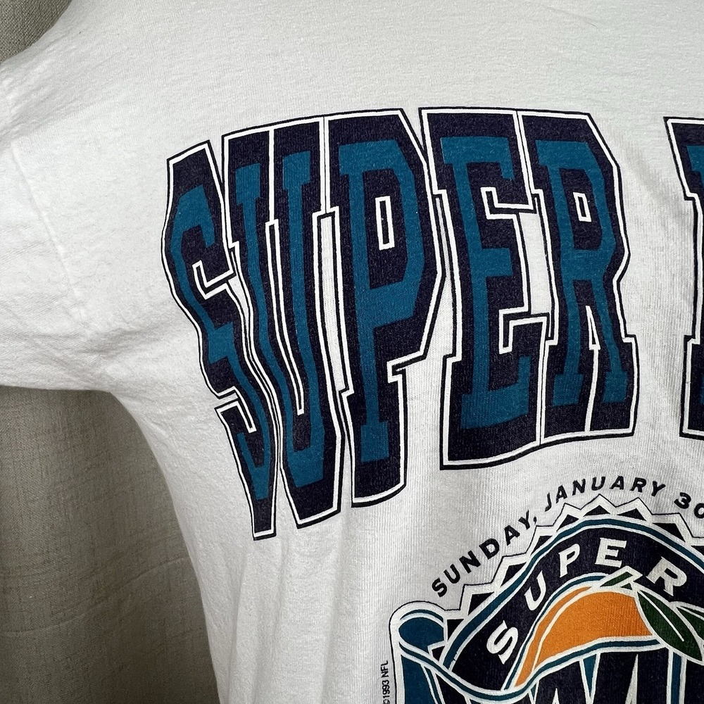 Vintage 1994 Super Bowl XXVIII NFL Football TShirt Sz Large AtlantA Georgia Dome - Picture 4 of 15